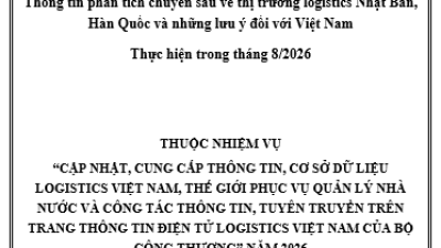 Thông tin phân tích chuyên sâu về thị trường logistics Nhật Bản, Hàn Quốc và những lưu ý đối với Việt Nam thực hiện trong tháng 8/2026 (miễn phí)