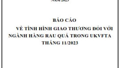 Tình hình giao thương ngành Rau quả trong UKVFTA tháng 11/2023 (miễn phí)