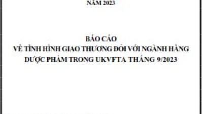 Tình hình giao thương ngành Dược phẩm trong UKVFTA tháng 9/2023 (miễn phí)