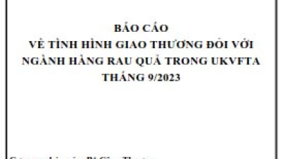 Tình hình giao thương ngành Rau quả trong UKVFTA tháng 9/2023 (miễn phí)