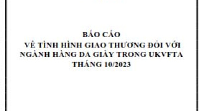 Tình hình giao thương ngành Da giầy trong UKVFTA tháng 10/2023 (miễn phí)