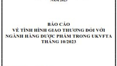 Tình hình giao thương ngành Dược phẩm trong UKVFTA tháng 10/2023 (miễn phí)