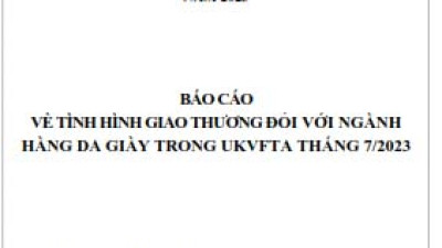 Tình hình giao thương ngành da giày trong UKVFTA tháng 7/2023 (miễn phí)