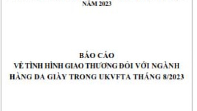 Tình hình giao thương ngành da giầy trong UKVFTA tháng 8/2023 (miễn phí)