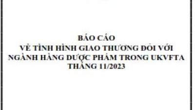 Tình hình giao thương ngành Dược phẩm trong UKVFTA tháng 11/2023 (miễn phí)