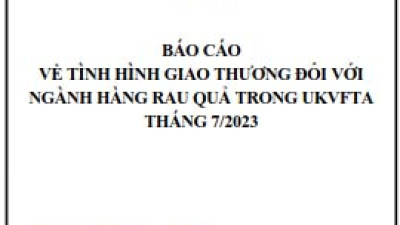 Tình hình giao thương ngành rau quả trong UKVFTA tháng 7/2023 (miễn phí)