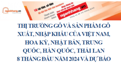 Thị trường gỗ và sản phẩm gỗ xuất, nhập khẩu của Việt Nam, Hoa Kỳ, Nhật Bản, Trung Quốc, Hàn Quốc, Thái Lan  8 tháng đầu năm 2024 và dự báo