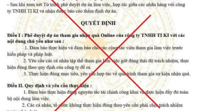 Cảnh báo giả mạo Bộ Công Thương về việc Phê duyệt dự án tham gia nhận quà online