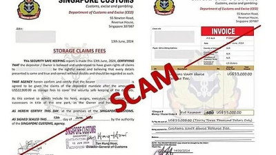 Hải quan Singapore cảnh báo chiêu trò lừa đảo mạo danh tài liệu mới