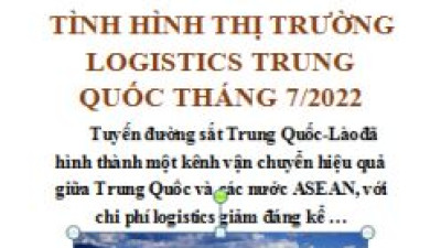 Báo cáo thị trường logistics Trung Quốc tháng 7/2022 (miễn phí)